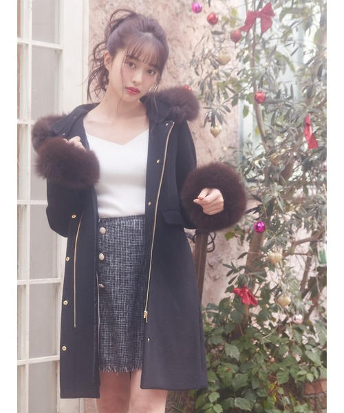 MIIA(ミーア)の「パイピングツィード台形スカート(スカート・レディース・ブラック/ピンク/ブルー・FREE)」の20枚目の写真