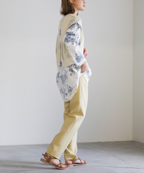 select MOCA（セレクトモカ）の「2021 SS バックスリットサマーニットショートベスト（ベスト・レディース・アイボリー/ライトカーキ/ライラック・FREE）」の20枚目の写真