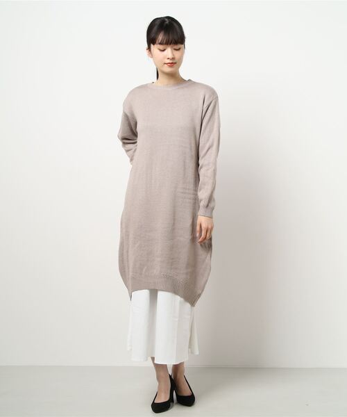 KOBE LETTUCE（コウベレタス）の「[2点セット] レイヤードニットワンピース（ワンピース・レディース・ラベンダー/ベージュ/グレー系その他・FREE）」の14枚目の写真