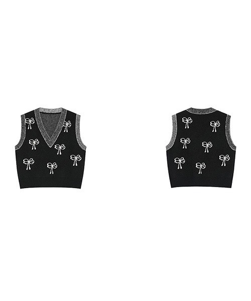 【希少】Fano Studios Flower ribbon knit vest Fano Studios（ファノ ストゥディオズ）の「【Fano Studios