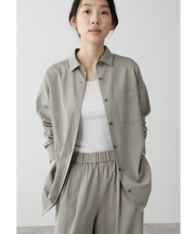 human woman | ◆FOOD TEXTILEサテンシャツ(シャツ/ブラウス)