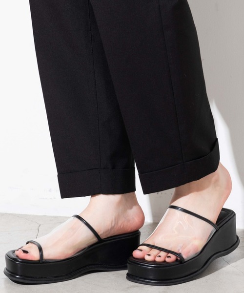 WEGO（ウィゴー）の「WEGO/厚底ミュールサンダル（サンダル・レディース・ホワイト/ブラック/ダークブラウン/グリーン/その他1/ホワイト系その他/シルバー・MEDIUM/LARGE）」の3枚目の写真