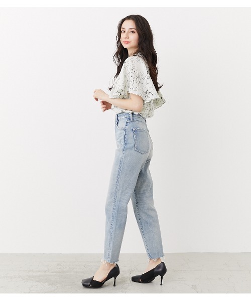 rienda(リエンダ)の「フレアスリーブパターンブラウス(シャツ/ブラウス・レディース・ホワイト/ブラック/ライム・FREE)」の8枚目の写真