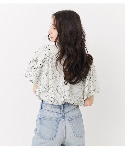 rienda(リエンダ)の「フレアスリーブパターンブラウス(シャツ/ブラウス・レディース・ホワイト/ブラック/ライム・FREE)」の18枚目の写真