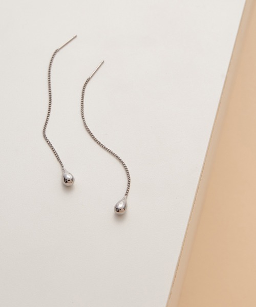 ADAM ET ROPE'（アダムエロペ）の「【LES BIJOUX】ティアドロップピアス（ピアス（両耳用）・レディース・ゴールド/シルバー・FREE）」の2枚目の写真