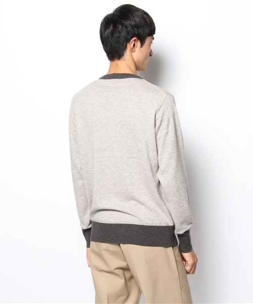 schott（ショット）の「Schott/ショット/CREW NECK SWEATER/クルーネック　セーター（Tシャツ/カットソー・メンズ・グレー/ネイビー/イエロー/バーガンディー・SMALL/LARGE/MEDIUM/X-LARGE）」の5枚目の写真