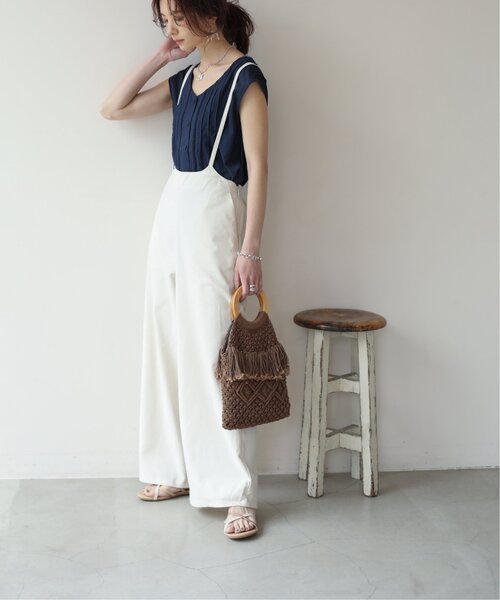 frames RAY CASSIN(フレームスレイカズン)の「【WEB限定】ピンタック×レース前後2wayブラウス(シャツ/ブラウス・レディース・ネイビー/オフホワイト・FREE)」の15枚目の写真