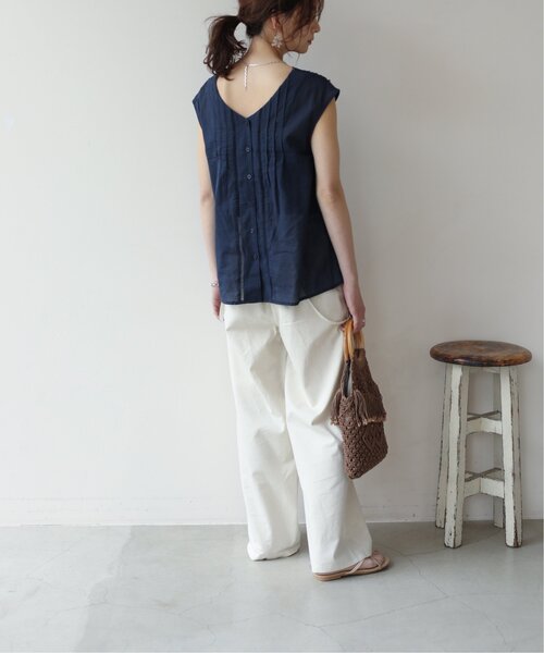 frames RAY CASSIN(フレームスレイカズン)の「【WEB限定】ピンタック×レース前後2wayブラウス(シャツ/ブラウス・レディース・ネイビー/オフホワイト・FREE)」の20枚目の写真