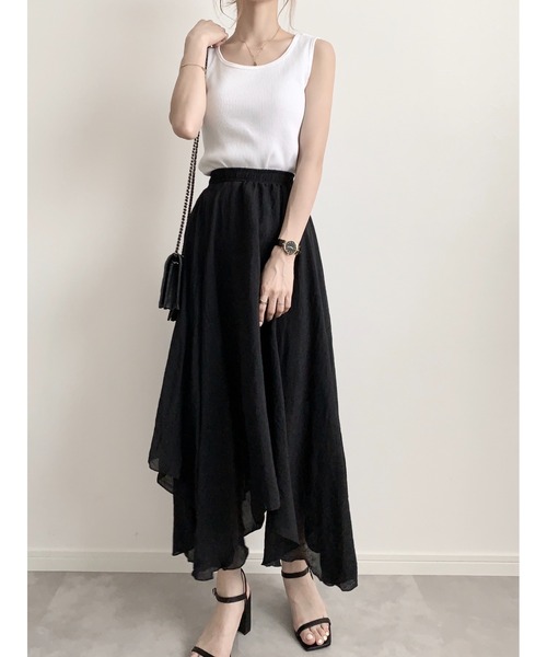 amel（エイメル）の「イレギュラーヘムスカート（スカート・レディース・アイボリー/ブラック・FREE）」の10枚目の写真