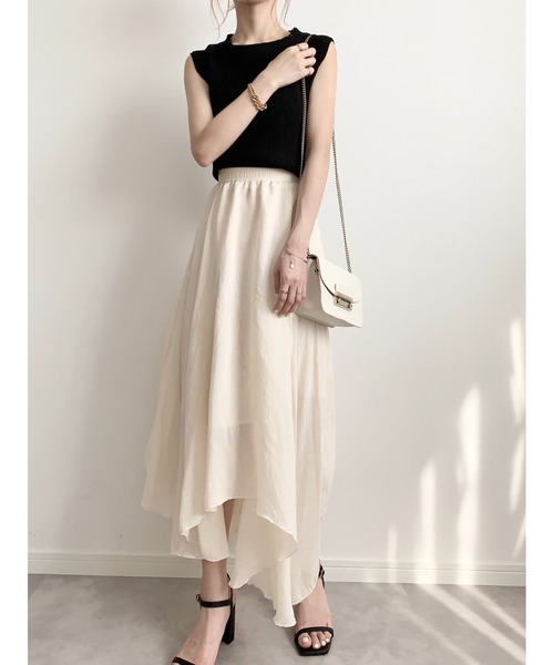 amel（エイメル）の「イレギュラーヘムスカート（スカート・レディース・アイボリー/ブラック・FREE）」の11枚目の写真