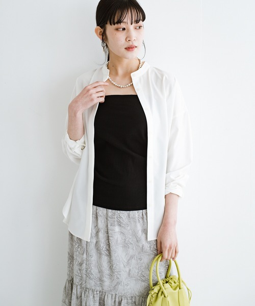 haco!（ハコ）の「もっとおしゃれが楽しくなる！見せても可愛いブラカップ付きキャミソール（キャミソール・レディース・ホワイト/グレー系その他/ブラック・SMALL/MEDIUM/LARGE/X-LARGE）」の3枚目の写真