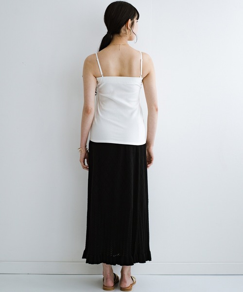 haco!（ハコ）の「もっとおしゃれが楽しくなる！見せても可愛いブラカップ付きキャミソール（キャミソール・レディース・ホワイト/グレー系その他/ブラック・SMALL/MEDIUM/LARGE/X-LARGE）」の5枚目の写真