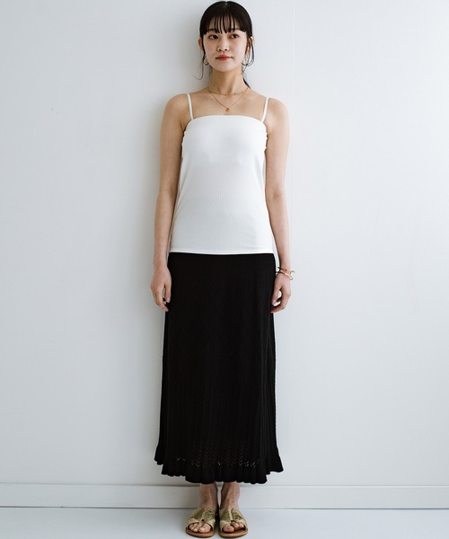 haco!（ハコ）の「もっとおしゃれが楽しくなる！見せても可愛いブラカップ付きキャミソール（キャミソール・レディース・ホワイト/グレー系その他/ブラック・SMALL/MEDIUM/LARGE/X-LARGE）」の16枚目の写真