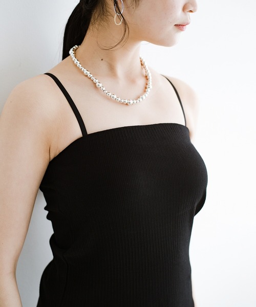 haco!（ハコ）の「もっとおしゃれが楽しくなる！見せても可愛いブラカップ付きキャミソール（キャミソール・レディース・ホワイト/グレー系その他/ブラック・SMALL/MEDIUM/LARGE/X-LARGE）」の10枚目の写真