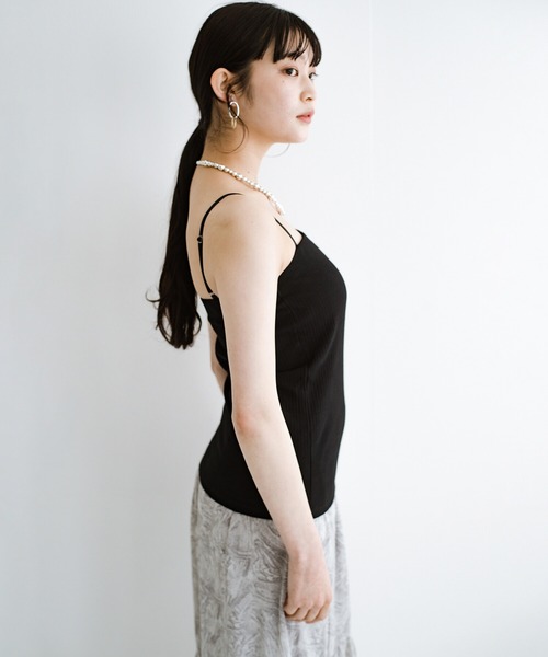 haco!（ハコ）の「もっとおしゃれが楽しくなる！見せても可愛いブラカップ付きキャミソール（キャミソール・レディース・ホワイト/グレー系その他/ブラック・SMALL/MEDIUM/LARGE/X-LARGE）」の20枚目の写真