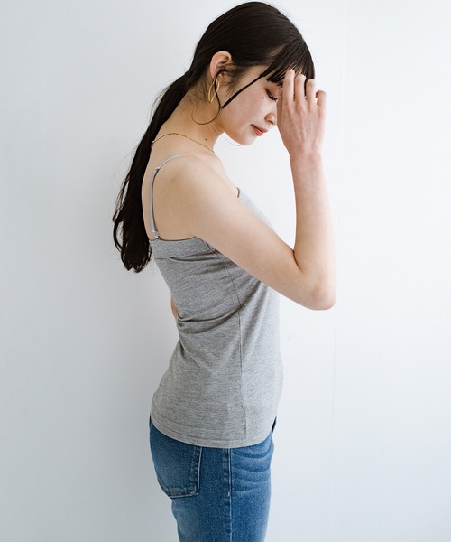 haco!（ハコ）の「もっとおしゃれが楽しくなる！見せても可愛いブラカップ付きキャミソール（キャミソール・レディース・ホワイト/グレー系その他/ブラック・SMALL/MEDIUM/LARGE/X-LARGE）」の18枚目の写真