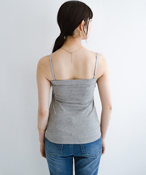 haco!（ハコ）の「もっとおしゃれが楽しくなる！見せても可愛いブラカップ付きキャミソール（キャミソール・レディース・ホワイト/グレー系その他/ブラック・SMALL/MEDIUM/LARGE/X-LARGE）」の14枚目の写真