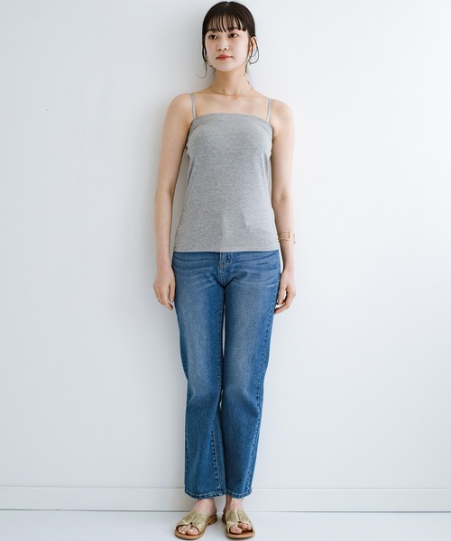 haco!（ハコ）の「もっとおしゃれが楽しくなる！見せても可愛いブラカップ付きキャミソール（キャミソール・レディース・ホワイト/グレー系その他/ブラック・SMALL/MEDIUM/LARGE/X-LARGE）」の12枚目の写真