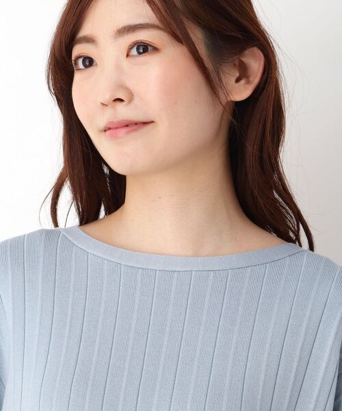 pink adobe（ピンクアドベ）の「◆【M-LL】プリーツドルマンニット（ニット/セーター・レディース・ブラック/アイボリー/ライトブルー/オレンジ・40/42/38）」の8枚目の写真