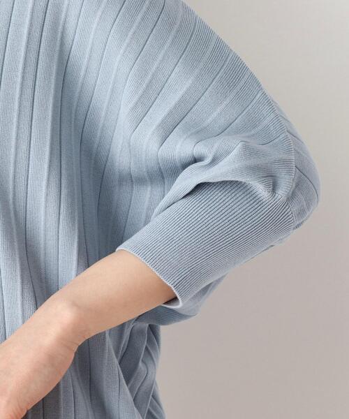 pink adobe（ピンクアドベ）の「◆【M-LL】プリーツドルマンニット（ニット/セーター・レディース・ブラック/アイボリー/ライトブルー/オレンジ・40/42/38）」の9枚目の写真