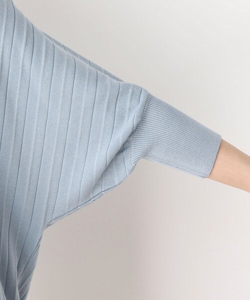 pink adobe（ピンクアドベ）の「◆【M-LL】プリーツドルマンニット（ニット/セーター・レディース・ブラック/アイボリー/ライトブルー/オレンジ・40/42/38）」の10枚目の写真