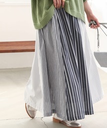 osharewalker | 『ストライプ切替フレアスカート』(スカート)