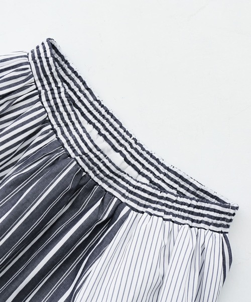 osharewalker（オシャレウォーカー）の「【廃盤】『ストライプ切替フレアスカート』（スカート・レディース・ネイビー・FREE）」の14枚目の写真