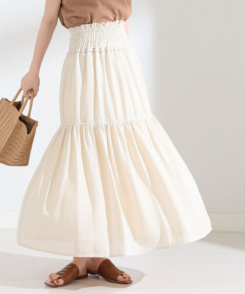 Ray BEAMS（レイビームス）の「Ray BEAMS / メッシュ ティアード スカート（スカート・レディース・ブラック/ホワイト系その他6・ONE SIZE）」の8枚目の写真