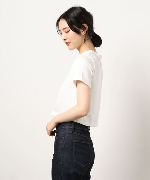 TINA：JOJUN（ティーナジョジュン）の「ロゴ刺繍Tシャツ TINA：JOJUN（Tシャツ/カットソー・レディース・ホワイト/ブラック・M）」の21枚目の写真