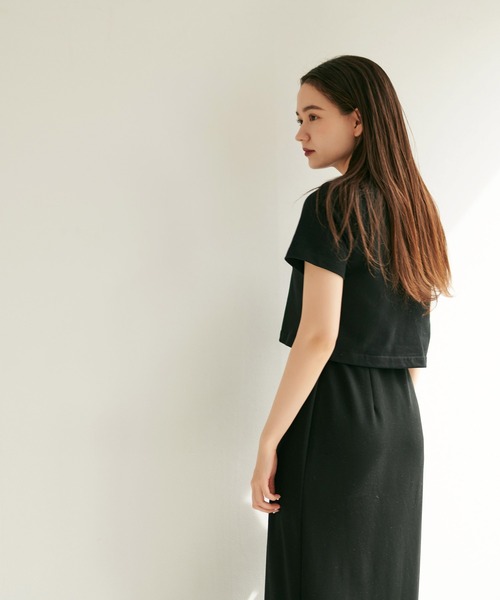 TINA：JOJUN（ティーナジョジュン）の「ロゴ刺繍Tシャツ TINA：JOJUN（Tシャツ/カットソー・レディース・ホワイト/ブラック・M）」の19枚目の写真