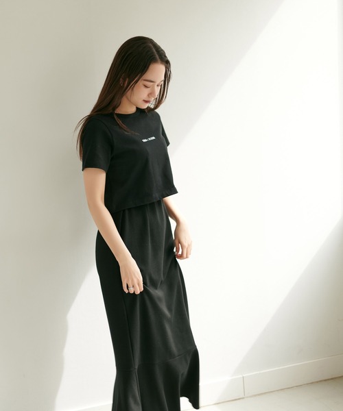 TINA：JOJUN（ティーナジョジュン）の「ロゴ刺繍Tシャツ TINA：JOJUN（Tシャツ/カットソー・レディース・ホワイト/ブラック・M）」の20枚目の写真