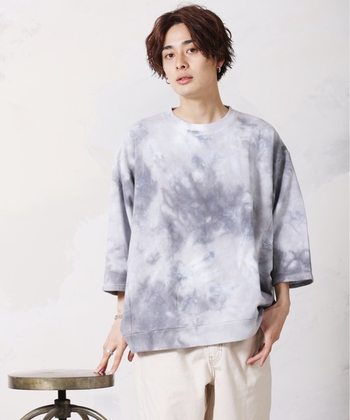 ACE SHOP(エースショップ)の「ドルマンハーフスリーブ 裏毛プルオーバー(スウェット・メンズ・ベージュ/サックスブルー/グレー/ブラック/グリーン系その他・FREE)」の2枚目の写真