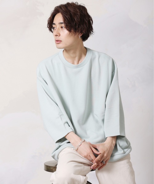 ACE SHOP(エースショップ)の「ドルマンハーフスリーブ 裏毛プルオーバー(スウェット・メンズ・ベージュ/サックスブルー/グレー/ブラック/グリーン系その他・FREE)」の9枚目の写真