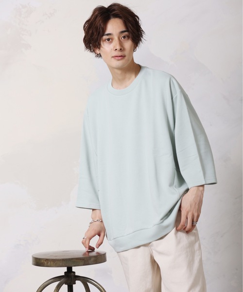 ACE SHOP(エースショップ)の「ドルマンハーフスリーブ 裏毛プルオーバー(スウェット・メンズ・ベージュ/サックスブルー/グレー/ブラック/グリーン系その他・FREE)」の17枚目の写真