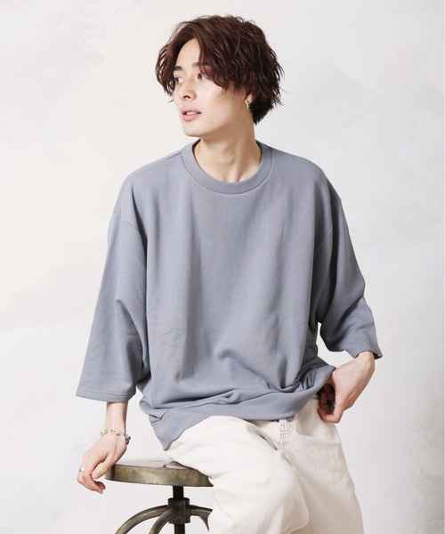 ACE SHOP(エースショップ)の「ドルマンハーフスリーブ 裏毛プルオーバー(スウェット・メンズ・ベージュ/サックスブルー/グレー/ブラック/グリーン系その他・FREE)」の18枚目の写真