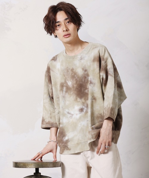 ACE SHOP(エースショップ)の「ドルマンハーフスリーブ 裏毛プルオーバー(スウェット・メンズ・ベージュ/サックスブルー/グレー/ブラック/グリーン系その他・FREE)」の15枚目の写真