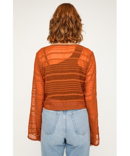 カーディガン sheer gather cardigan レディース sheer gather cardigan（カーディガン）｜CODE A（コードエー