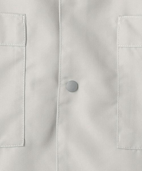 green label relaxing（グリーンレーベルリラクシング）の「【ジュニア】タフタオープンシャツ ショートスリーブ（シャツ/ブラウス・キッズ・ライトグレー/ブラック・L145）」の3枚目の写真