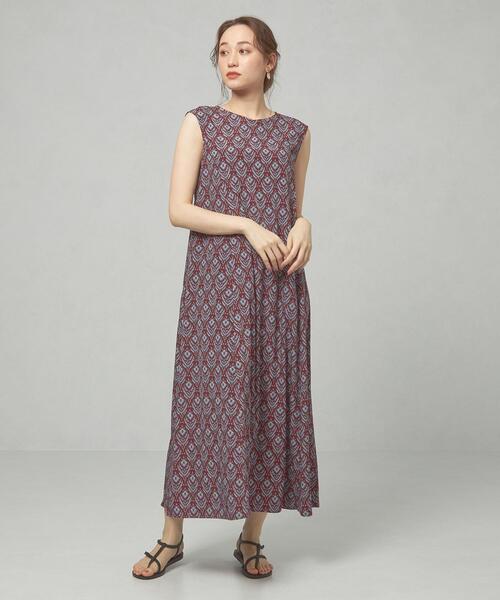 closet story（クローゼットストーリー）の「＜closet story＞□CSC キカプリント バックギャザー ワンピース -手洗い可能-（ワンピース・レディース・マスタード/ワインレッド・FREE）」の2枚目の写真