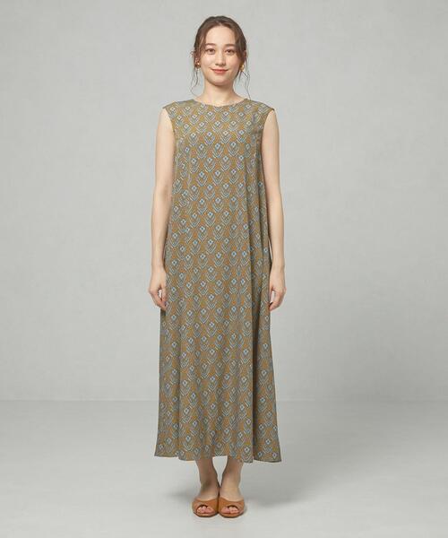 closet story（クローゼットストーリー）の「＜closet story＞□CSC キカプリント バックギャザー ワンピース -手洗い可能-（ワンピース・レディース・マスタード/ワインレッド・FREE）」の3枚目の写真