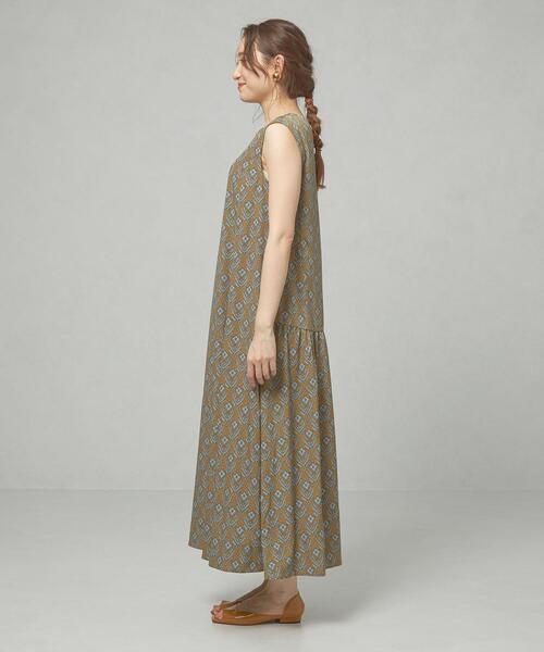 closet story（クローゼットストーリー）の「＜closet story＞□CSC キカプリント バックギャザー ワンピース -手洗い可能-（ワンピース・レディース・マスタード/ワインレッド・FREE）」の4枚目の写真