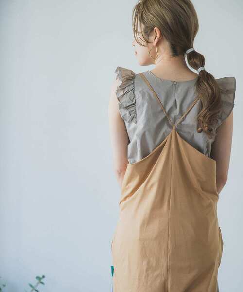 ITEMS URBANRESEARCH（アイテムズ アーバンリサーチ）の「スパンデジャージサロペット（サロペット/オーバーオール・レディース・ベージュ/ブラック/カーキ・FREE）」の5枚目の写真