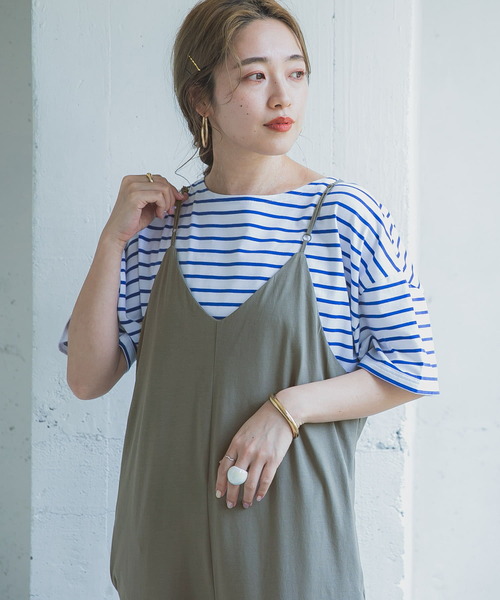 ITEMS URBANRESEARCH（アイテムズ アーバンリサーチ）の「スパンデジャージサロペット（サロペット/オーバーオール・レディース・ベージュ/ブラック/カーキ・FREE）」の11枚目の写真