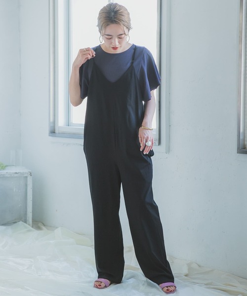 ITEMS URBANRESEARCH（アイテムズ アーバンリサーチ）の「スパンデジャージサロペット（サロペット/オーバーオール・レディース・ベージュ/ブラック/カーキ・FREE）」の22枚目の写真