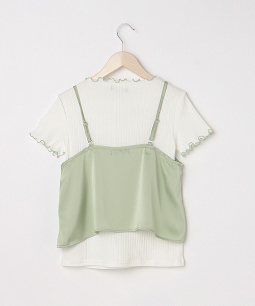 LOVETOXIC（ラブトキシック）の「サテンキャミつき半袖Tシャツ（Tシャツ/カットソー・キッズ・ピンク/ベージュ/エメラルド・150cm/160cm/140cm/130cm）」の6枚目の写真