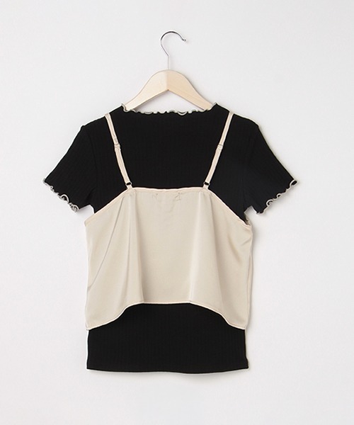 LOVETOXIC（ラブトキシック）の「サテンキャミつき半袖Tシャツ（Tシャツ/カットソー・キッズ・ピンク/ベージュ/エメラルド・150cm/160cm/140cm/130cm）」の7枚目の写真