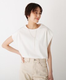 OPAQUE.CLIP | マーセライズドコットン タックフレンチスリーブカットソー【WEB限定カラー・サイズ】(Tシャツ/カットソー)