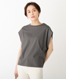 OPAQUE.CLIP | マーセライズドコットン タックフレンチスリーブカットソー【WEB限定カラー・サイズ】(Tシャツ/カットソー)