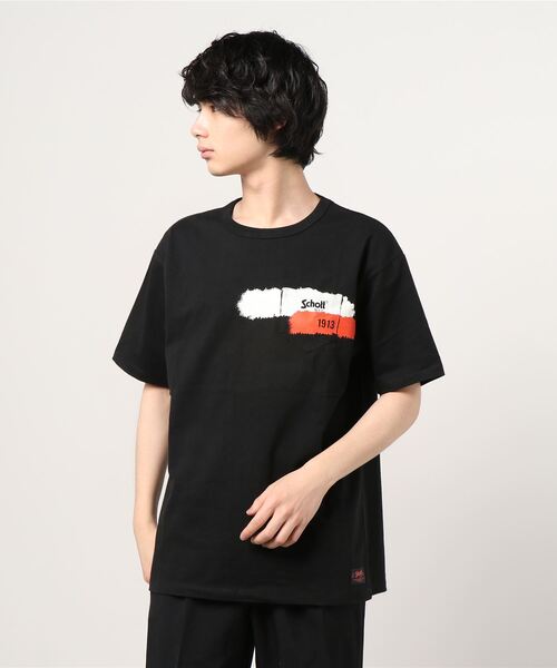 schott（ショット）の「Schott/ショット/RANDOM PAINT S/S POC（Tシャツ/カットソー・メンズ・ブラック/ホワイト・LARGE/MEDIUM/SMALL/X-LARGE）」の15枚目の写真