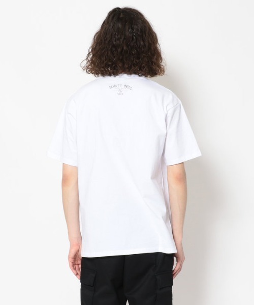 schott（ショット）の「Schott/ショット/RANDOM PAINT S/S POC（Tシャツ/カットソー・メンズ・ブラック/ホワイト・LARGE/MEDIUM/SMALL/X-LARGE）」の7枚目の写真